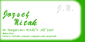 jozsef mitak business card